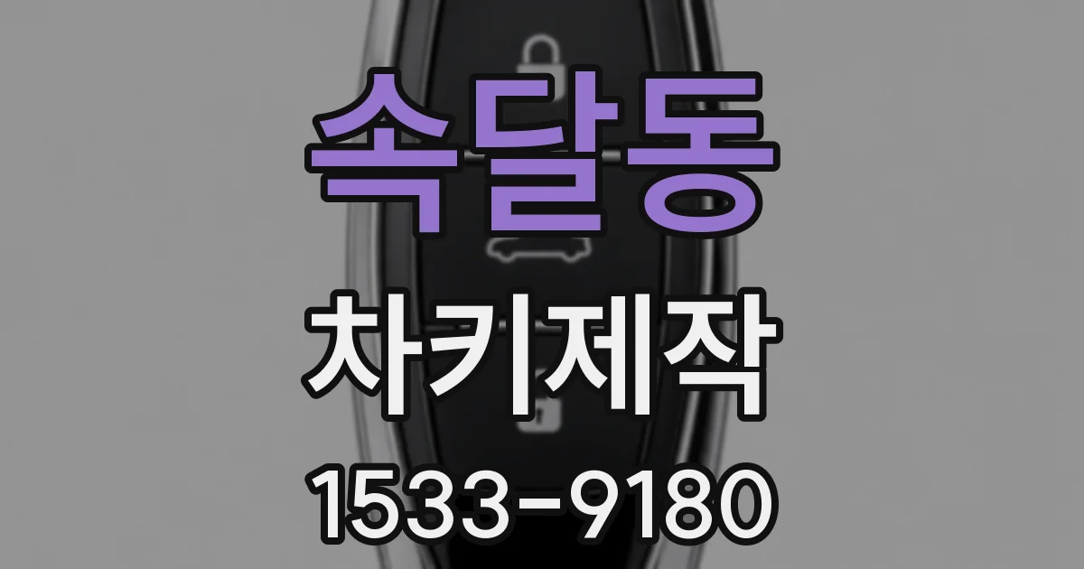 속달동 차키제작