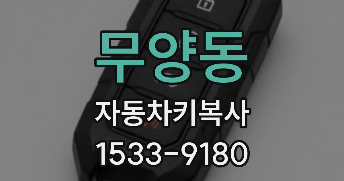 무양동 자동차키복사