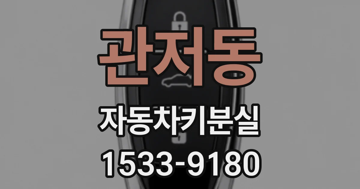 관저동 자동차키분실