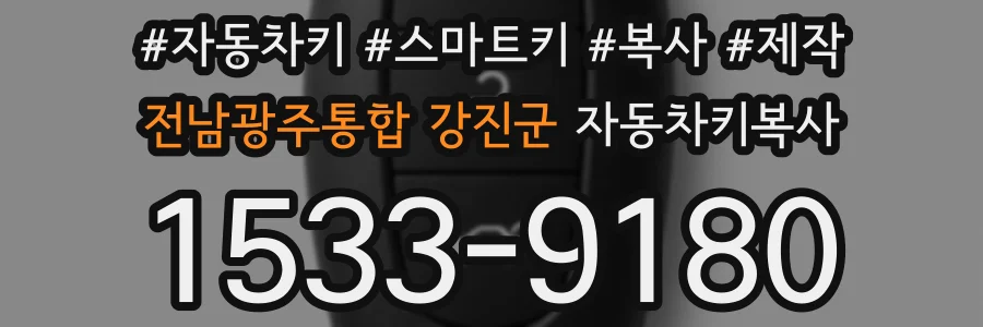 전남광주통합 강진군 자동차키복사