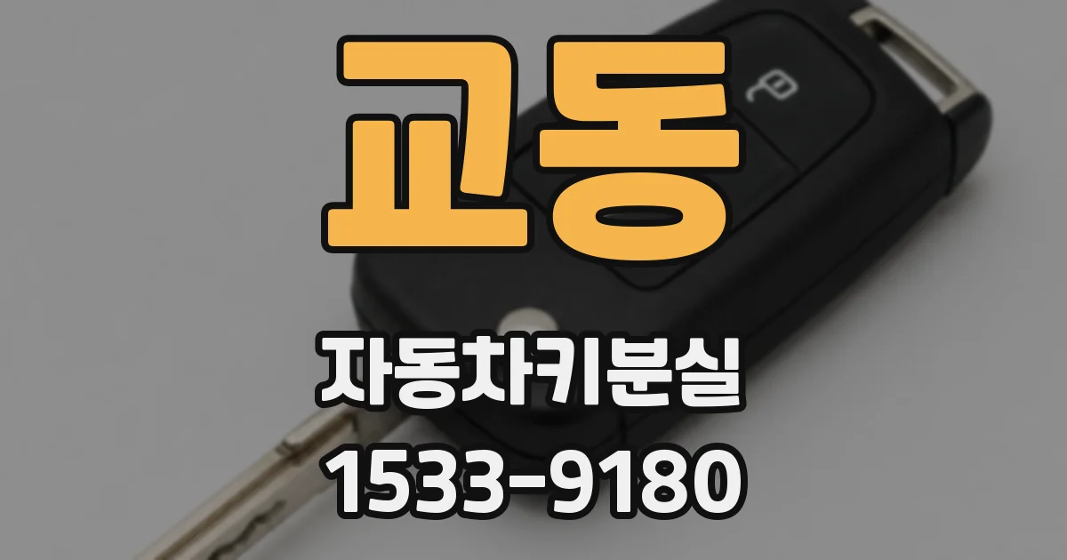 교동 자동차키분실