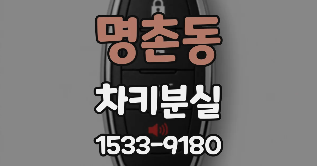 명촌동 차키분실