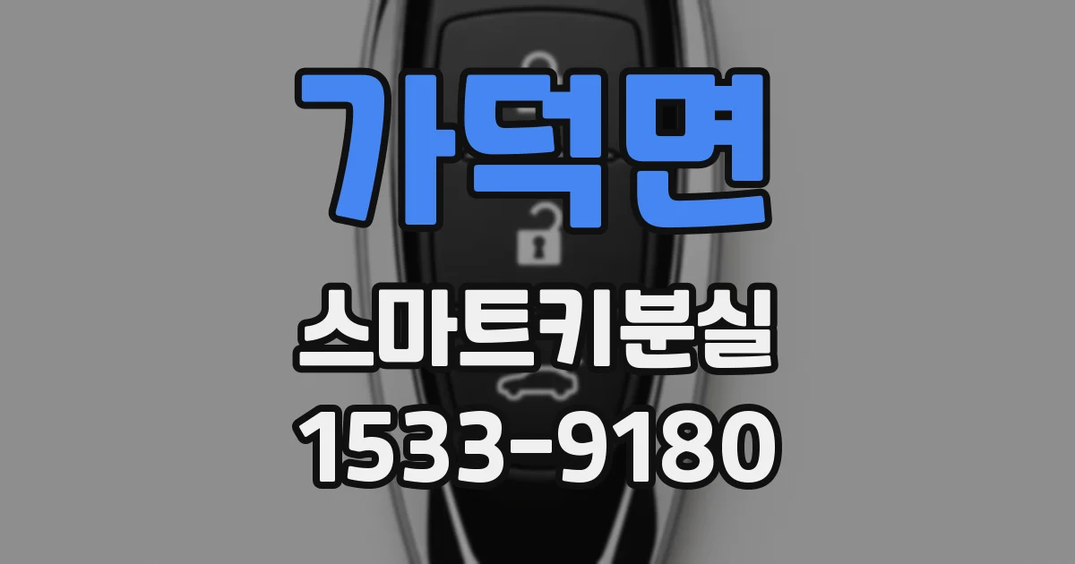 가덕면 스마트키분실