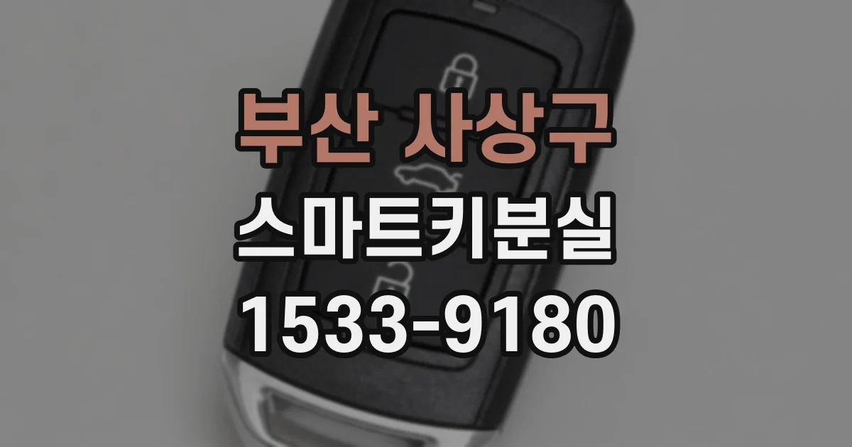 부산 사상구 스마트키분실