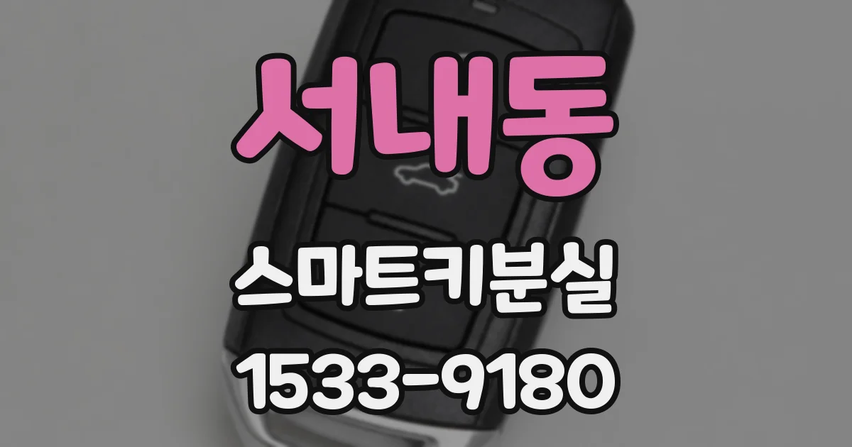 서내동 스마트키분실