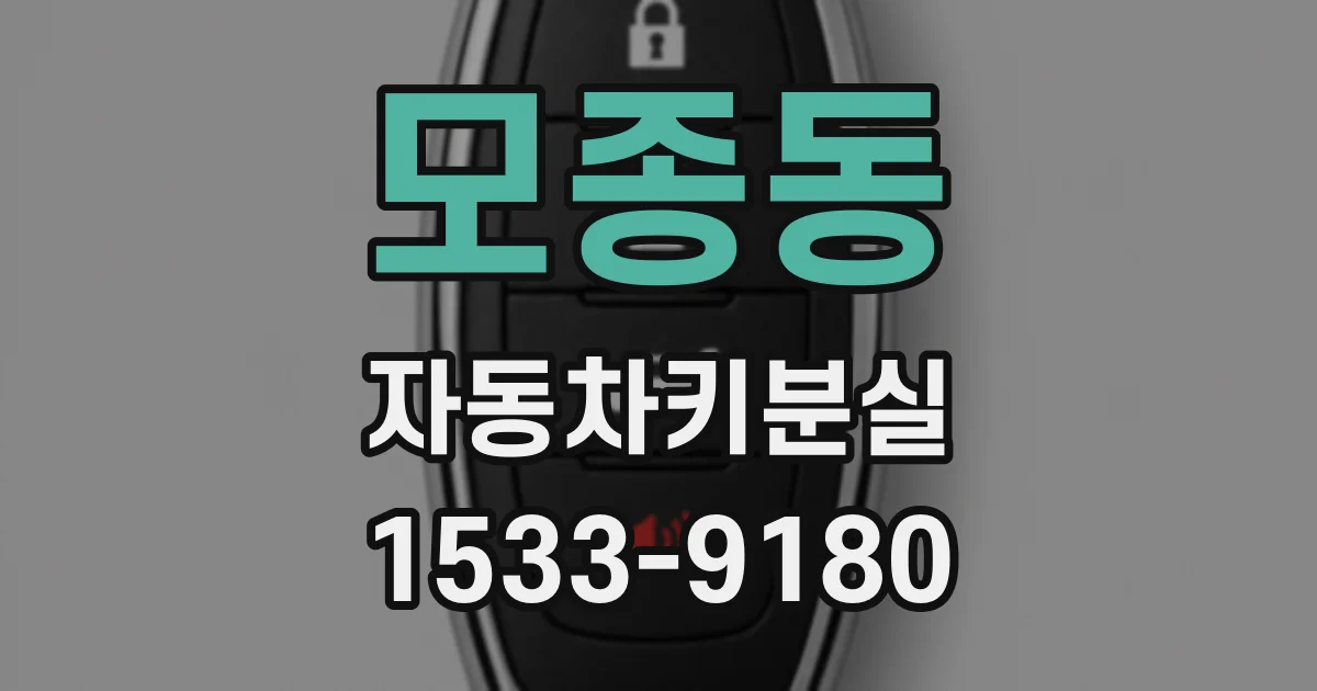 모종동 자동차키분실