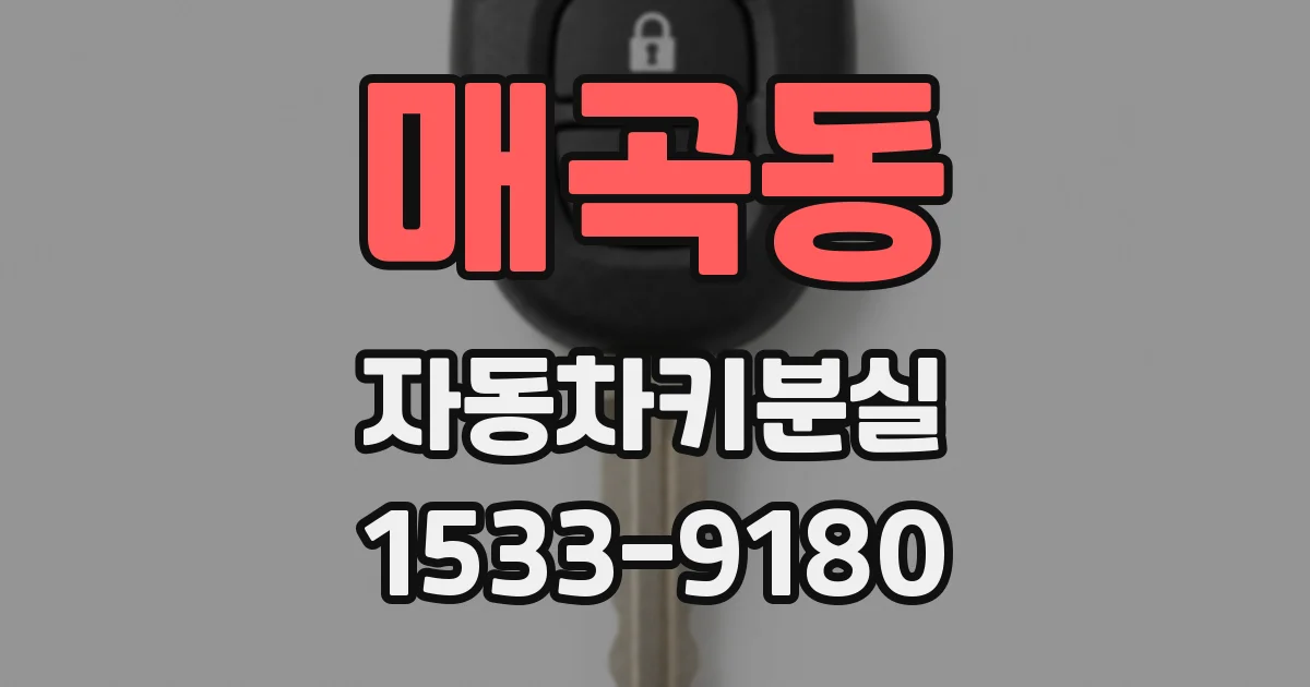 매곡동 자동차키분실