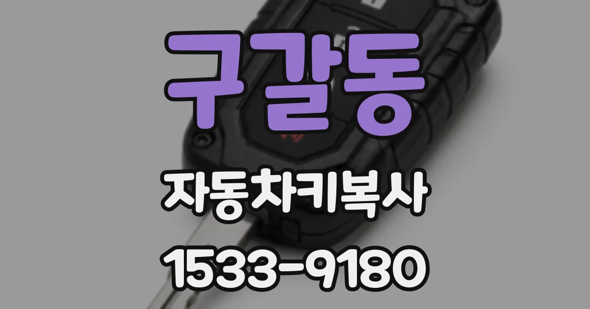 구갈동 자동차키복사