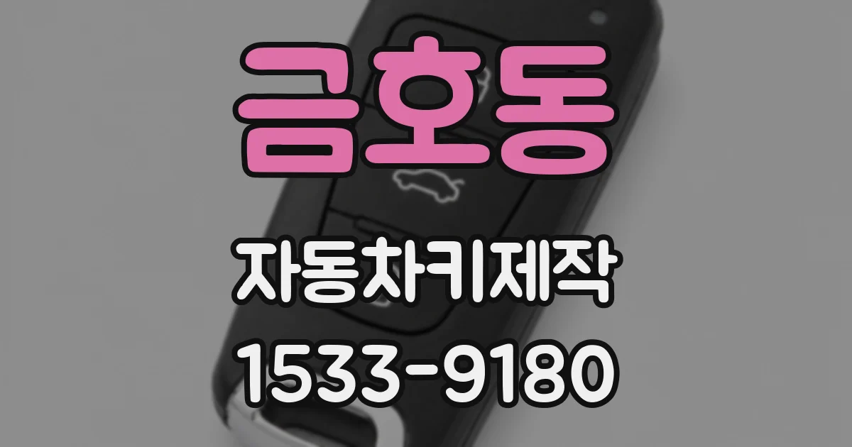 금호동 자동차키제작