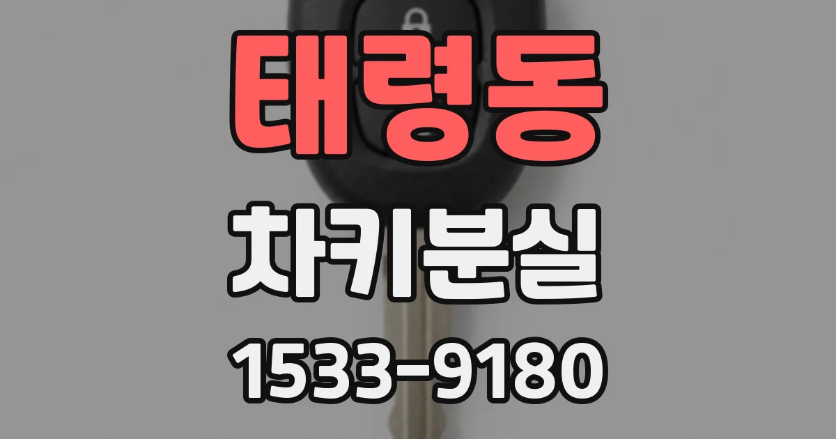 태령동 차키분실