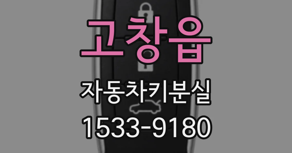 고창읍 자동차키분실