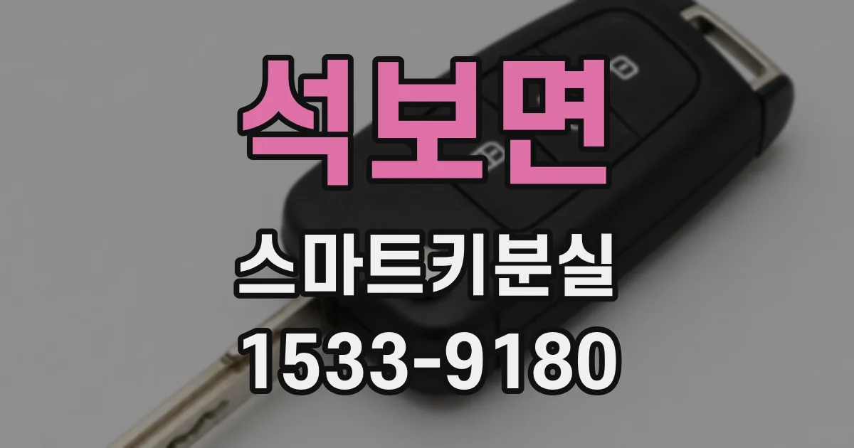 석보면 스마트키분실