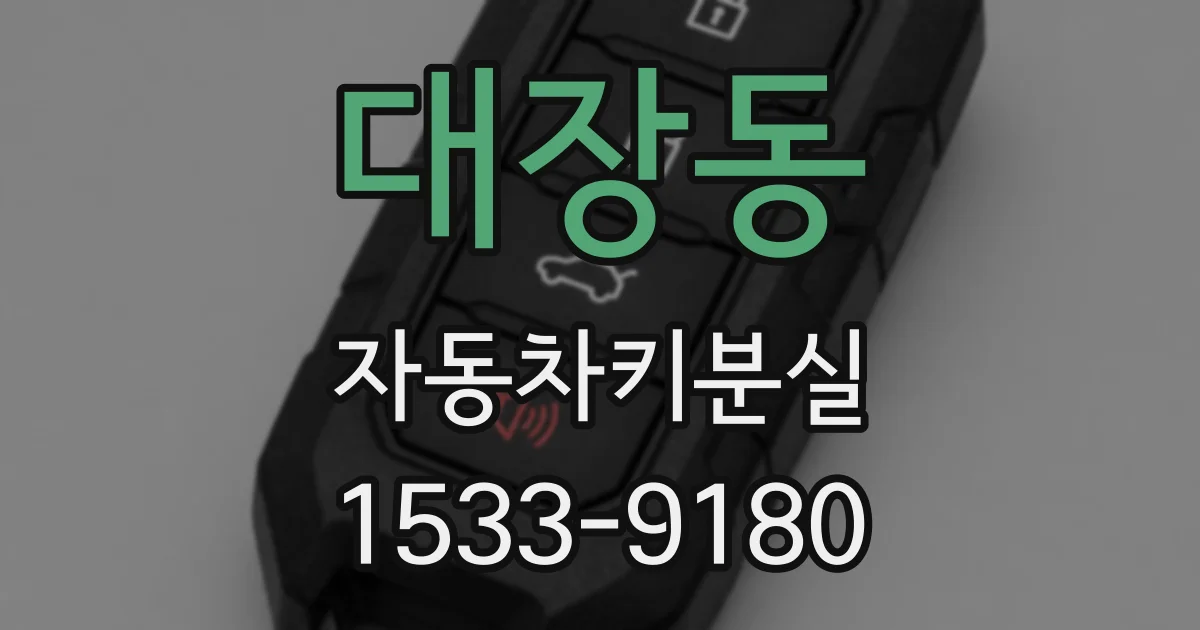 대장동 자동차키분실