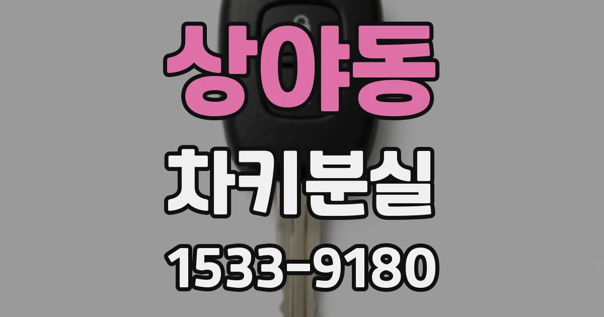 상야동 차키분실