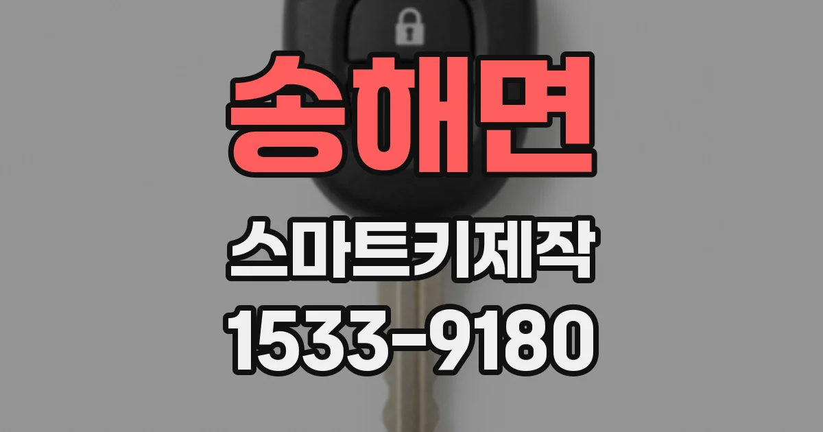 송해면 스마트키제작