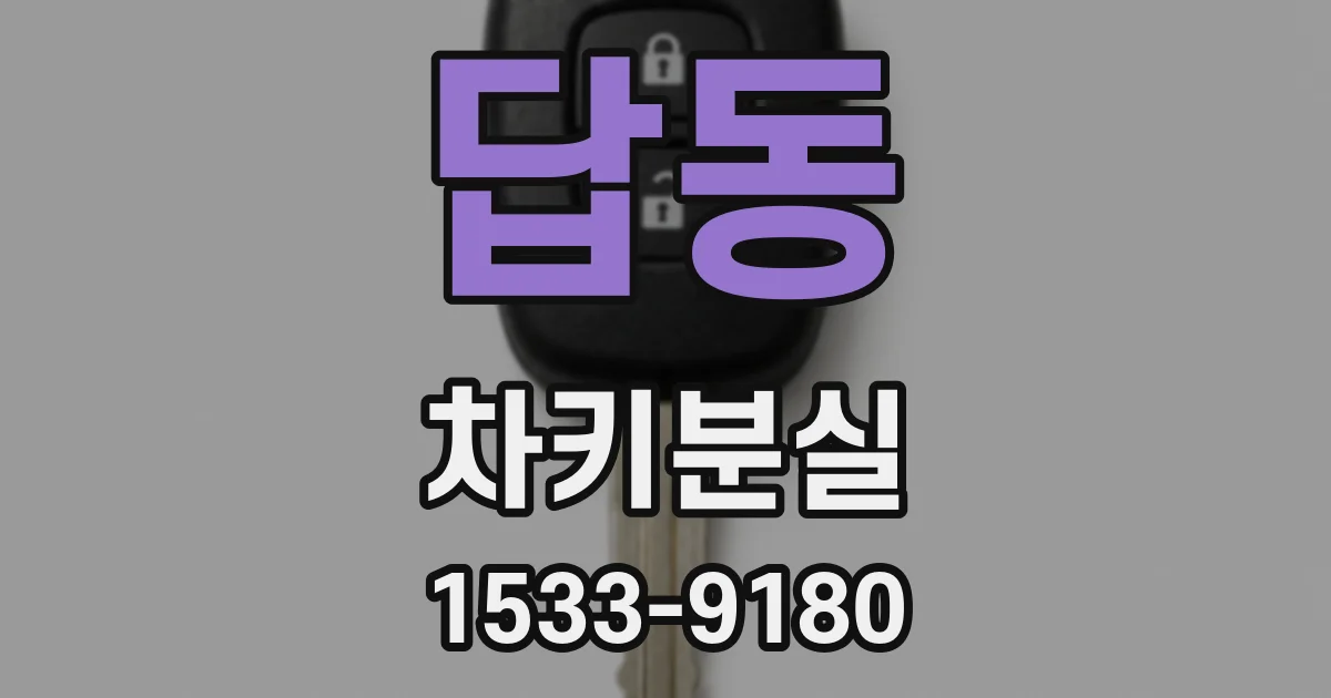 답동 차키분실