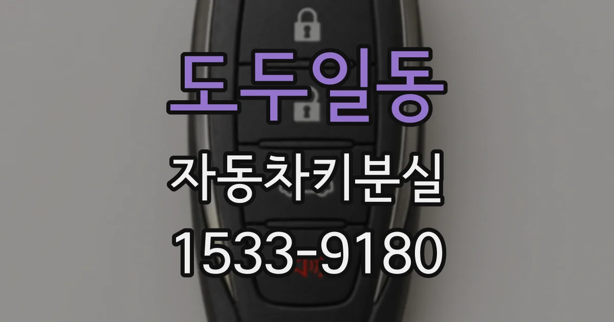 도두일동 자동차키분실