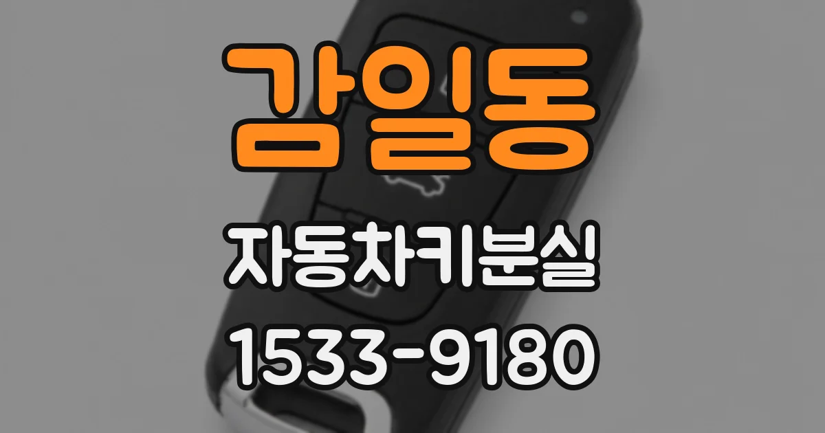 감일동 자동차키분실