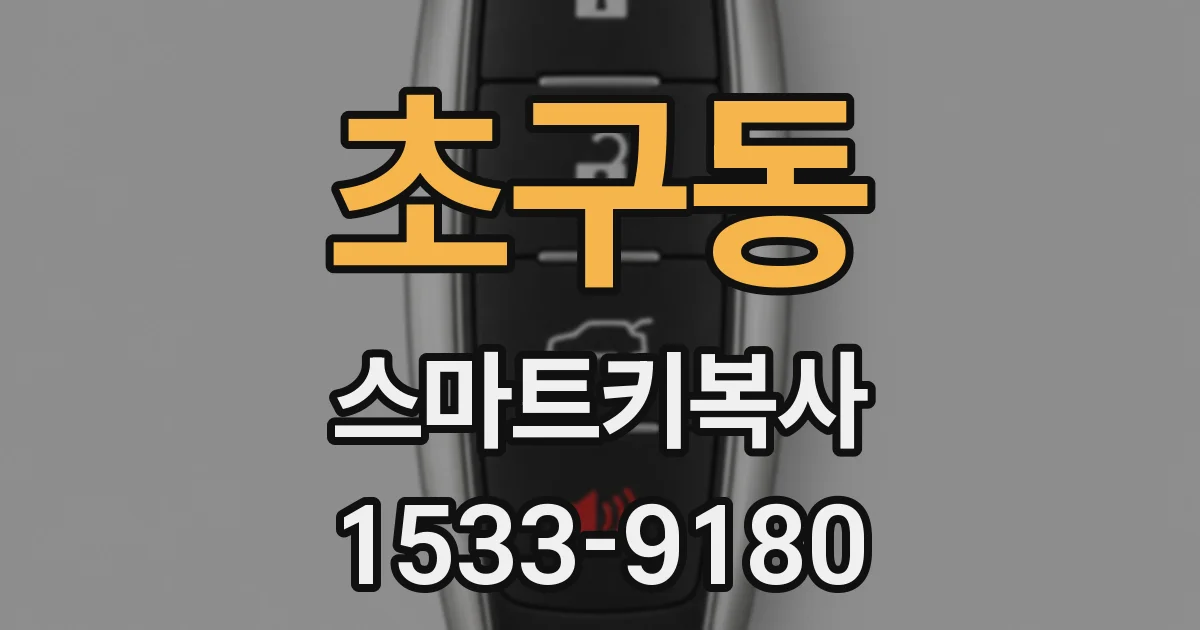초구동 스마트키복사