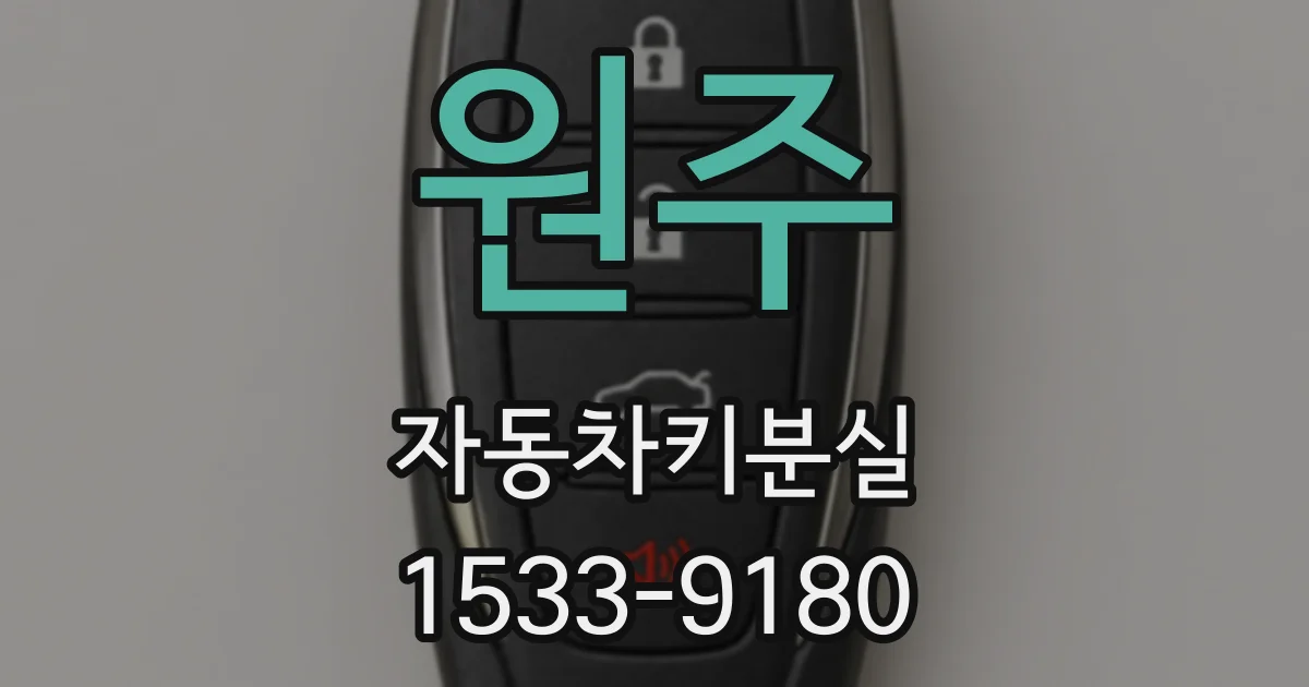 원주 자동차키분실