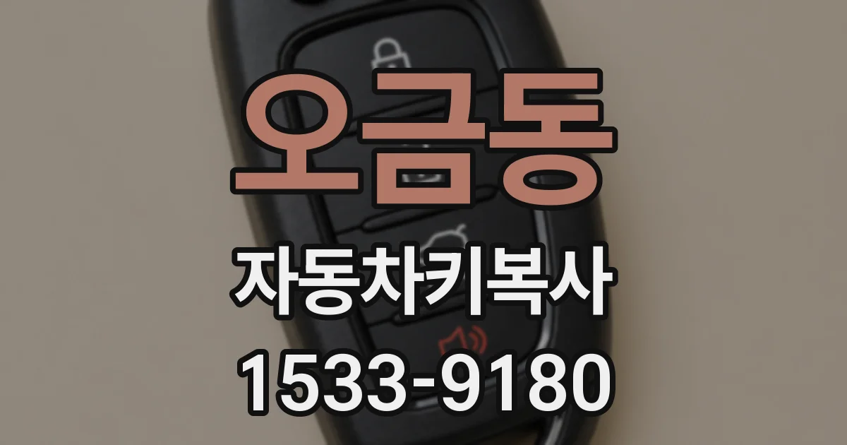 오금동 자동차키복사