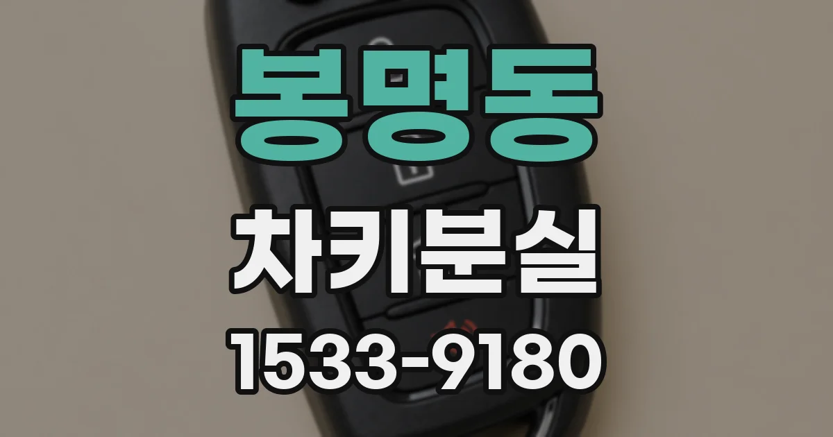 봉명동 차키분실