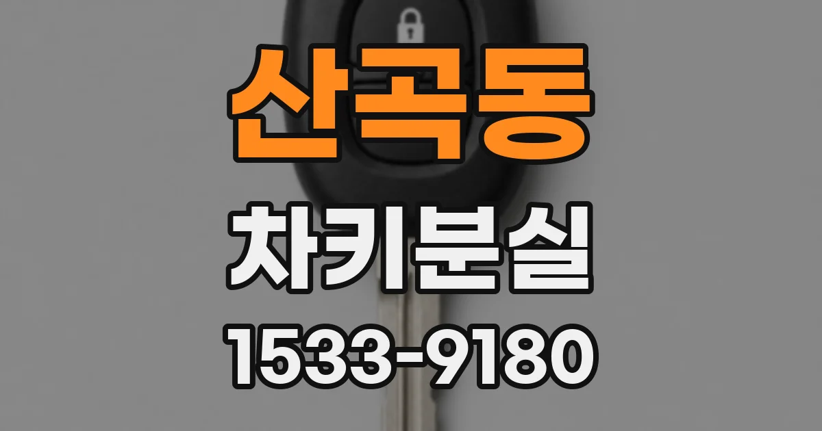 산곡동 차키분실