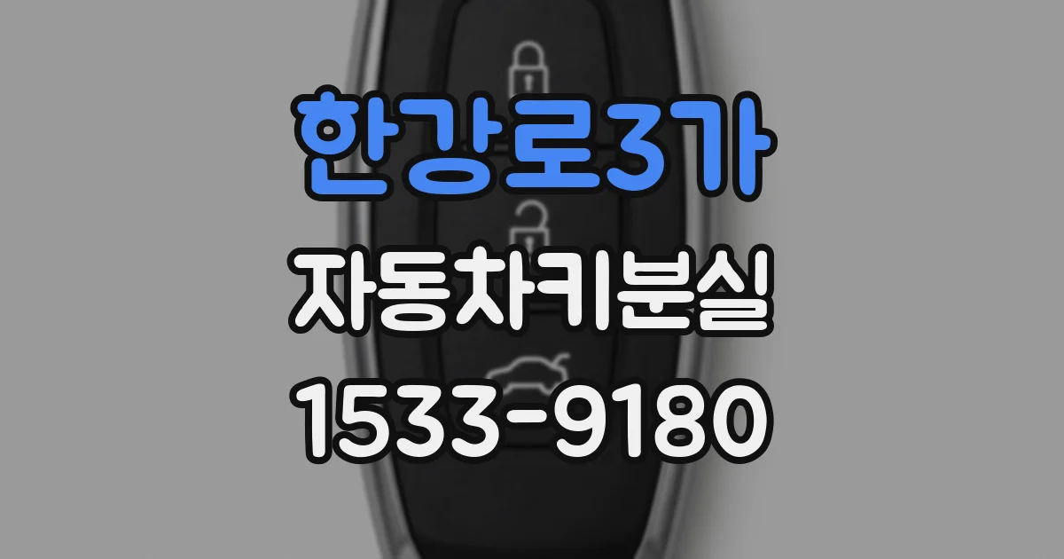 한강로3가 자동차키분실