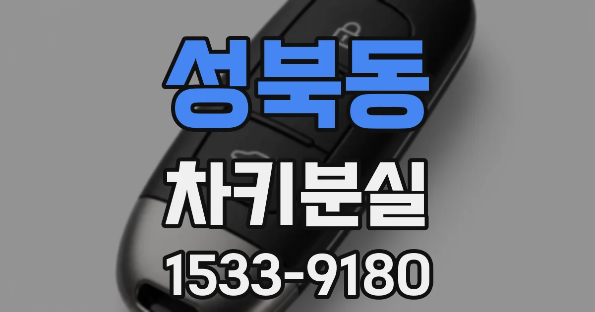 성북동 차키분실
