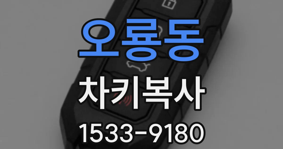 오룡동 차키복사