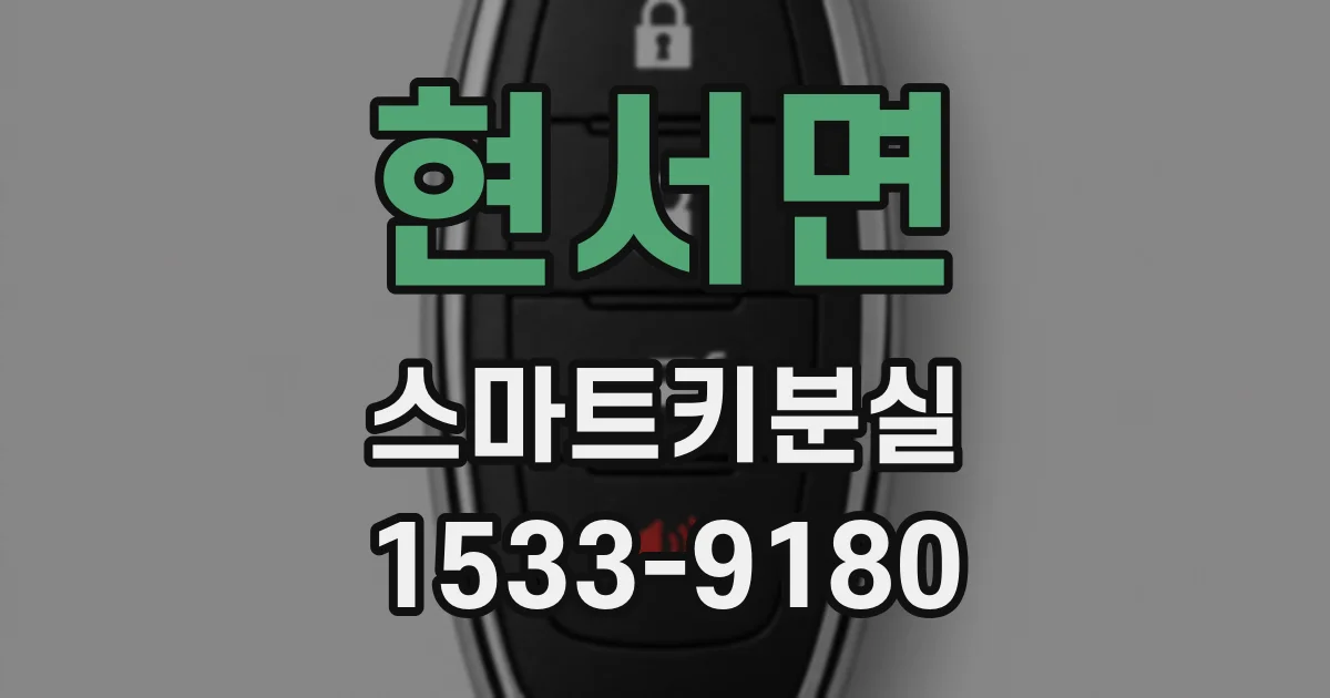 현서면 스마트키분실