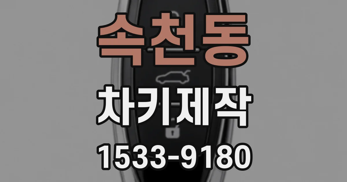 속천동 차키제작
