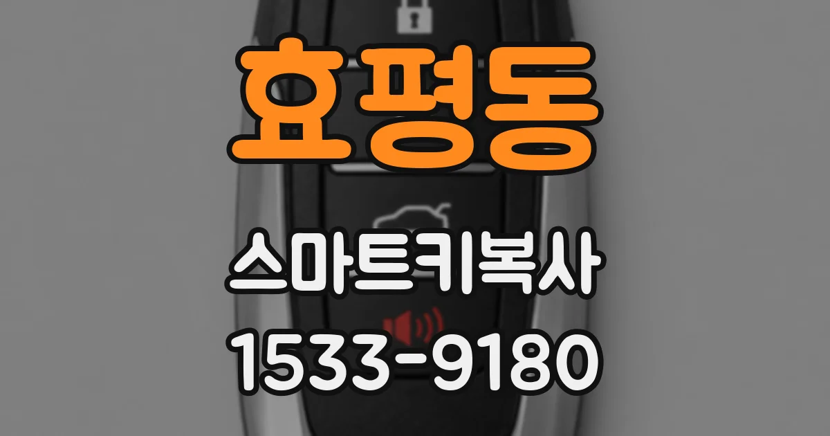 효평동 스마트키복사