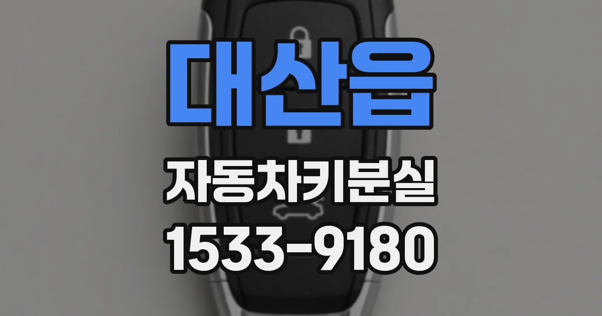 대산읍 자동차키분실