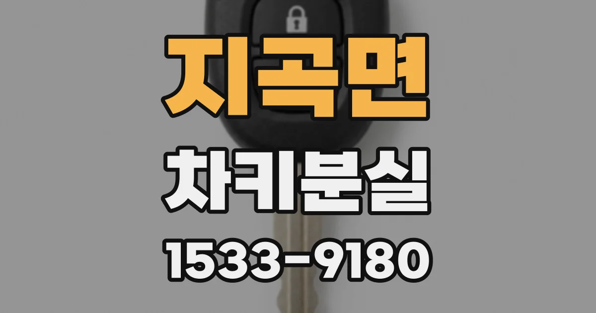 지곡면 차키분실