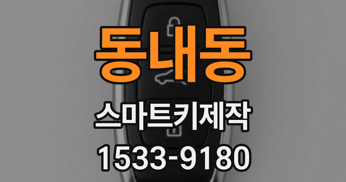 동내동 스마트키제작