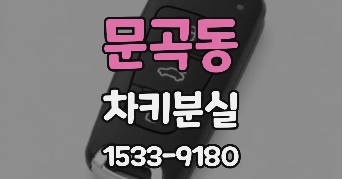 문곡동 차키분실
