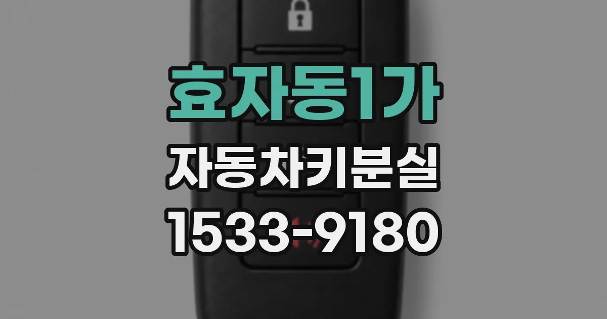 효자동1가 자동차키분실