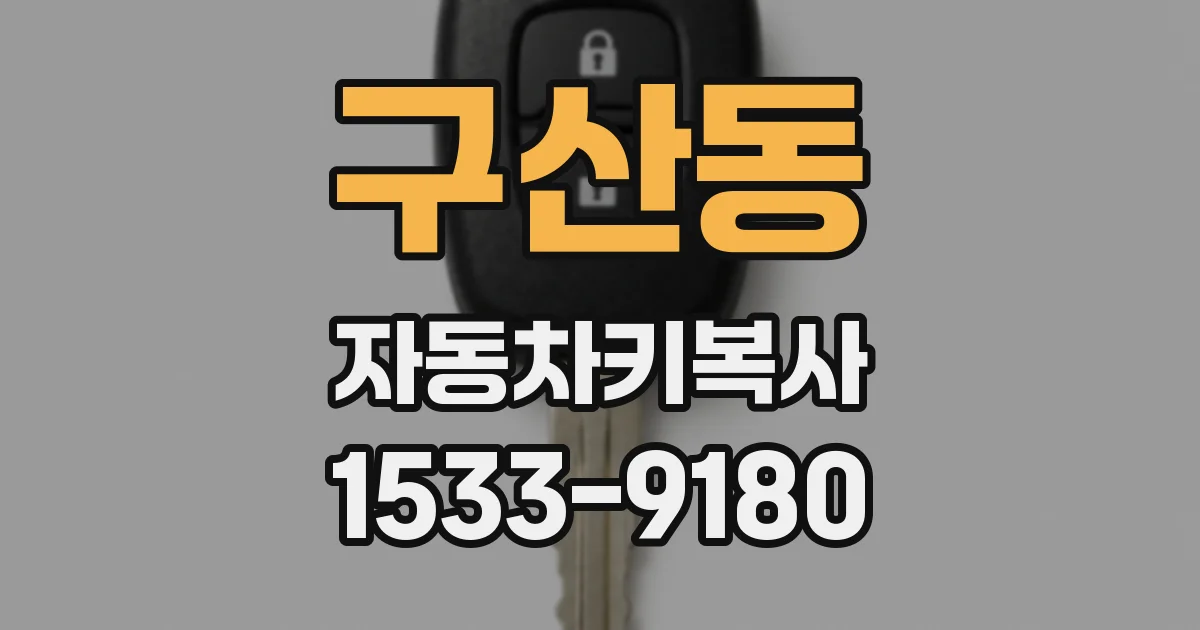 구산동 자동차키복사
