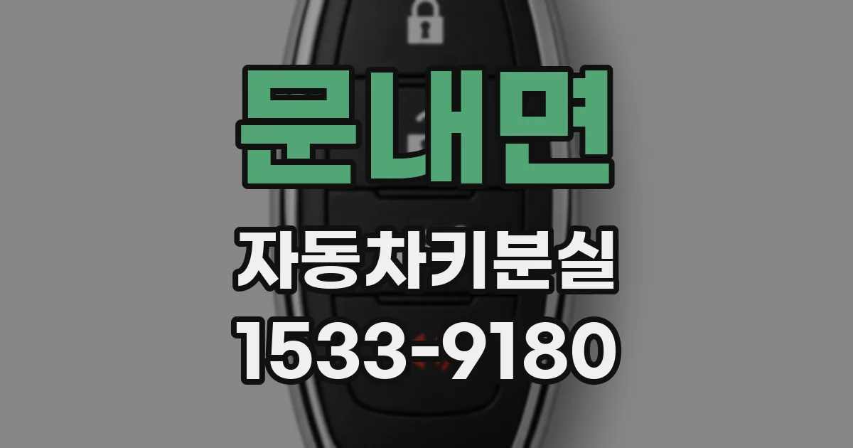 문내면 자동차키분실