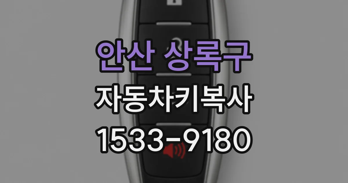 안산 상록구 자동차키복사