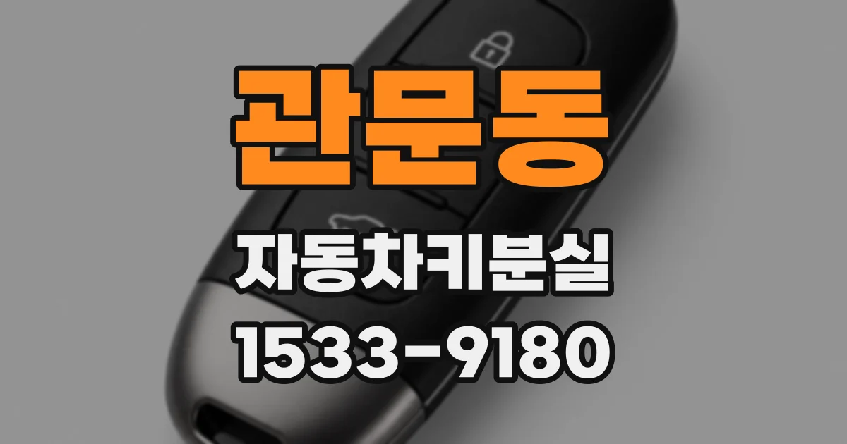 관문동 자동차키분실