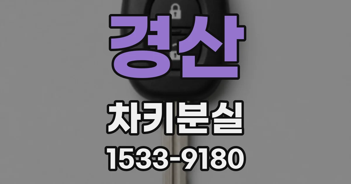 경산 차키분실