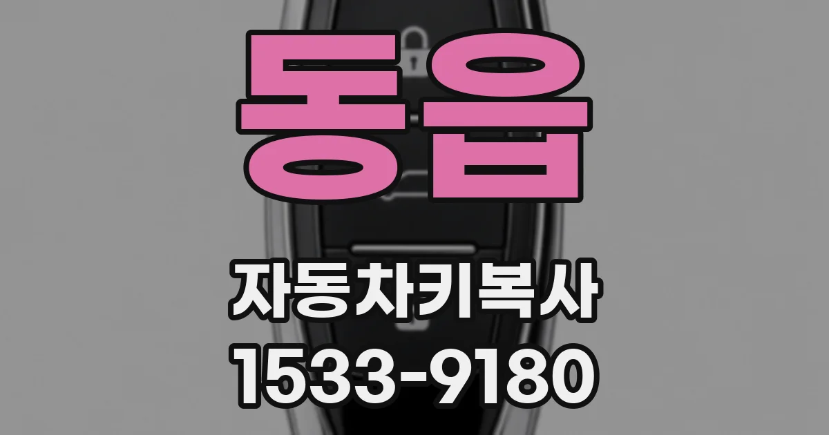 동읍 자동차키복사