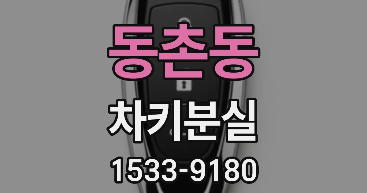 동촌동 차키분실