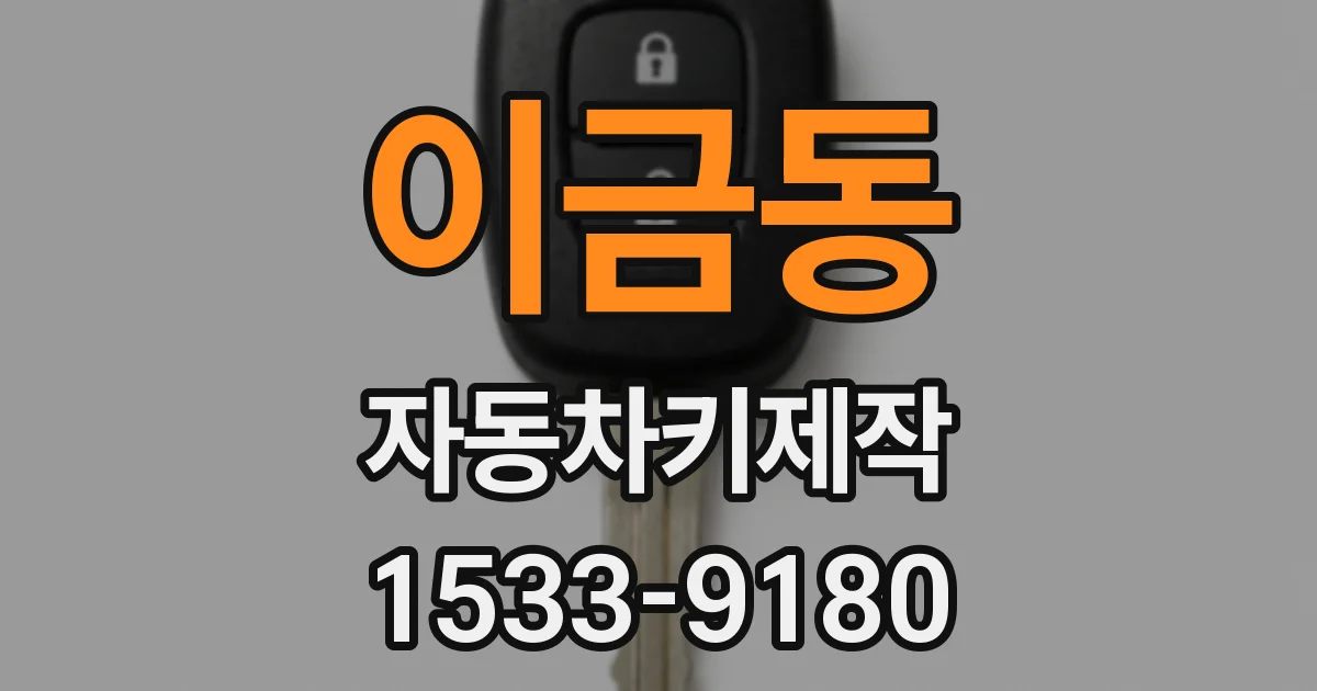 이금동 자동차키제작