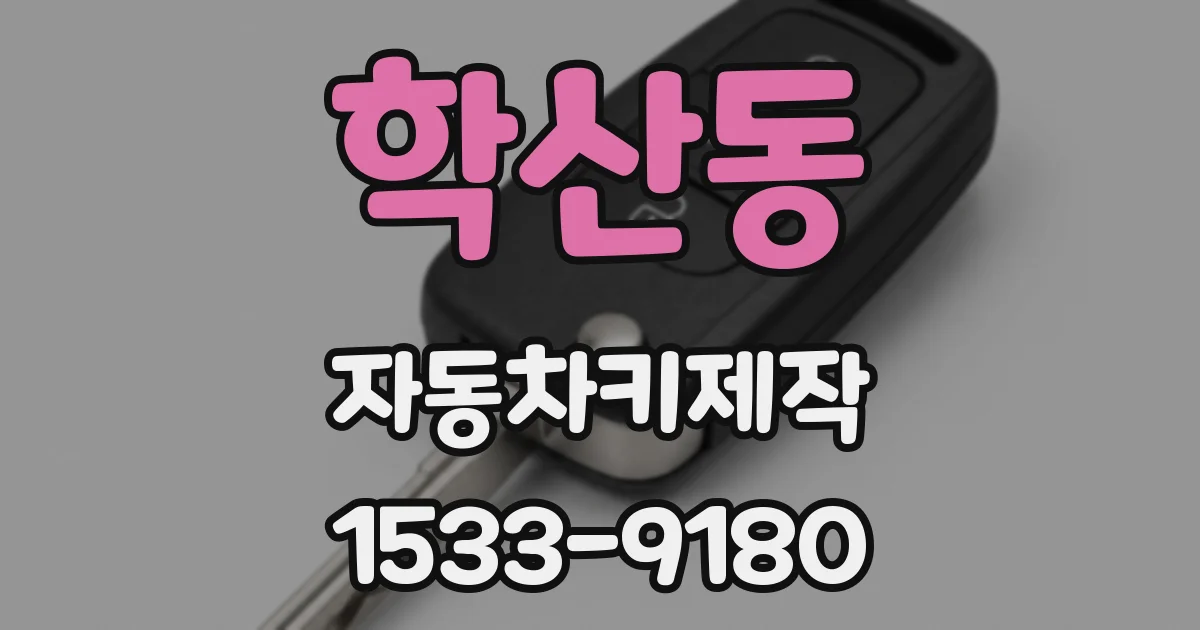 학산동 자동차키제작