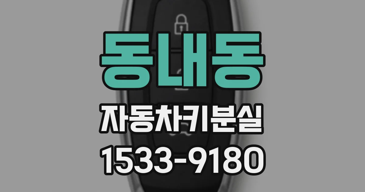 동내동 자동차키분실