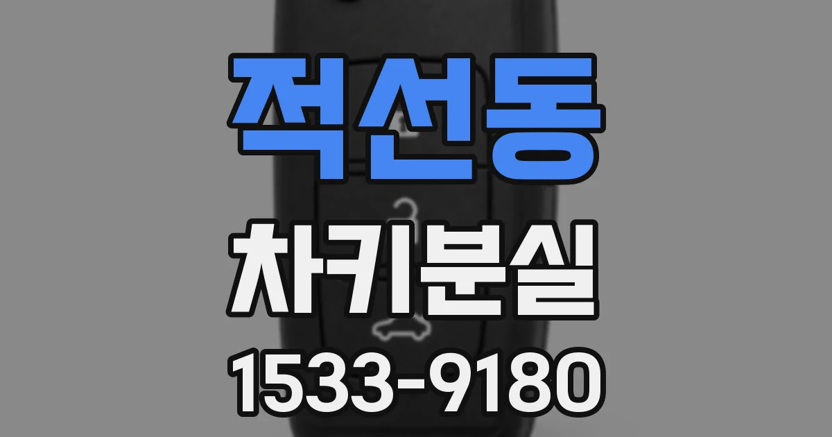 적선동 차키분실