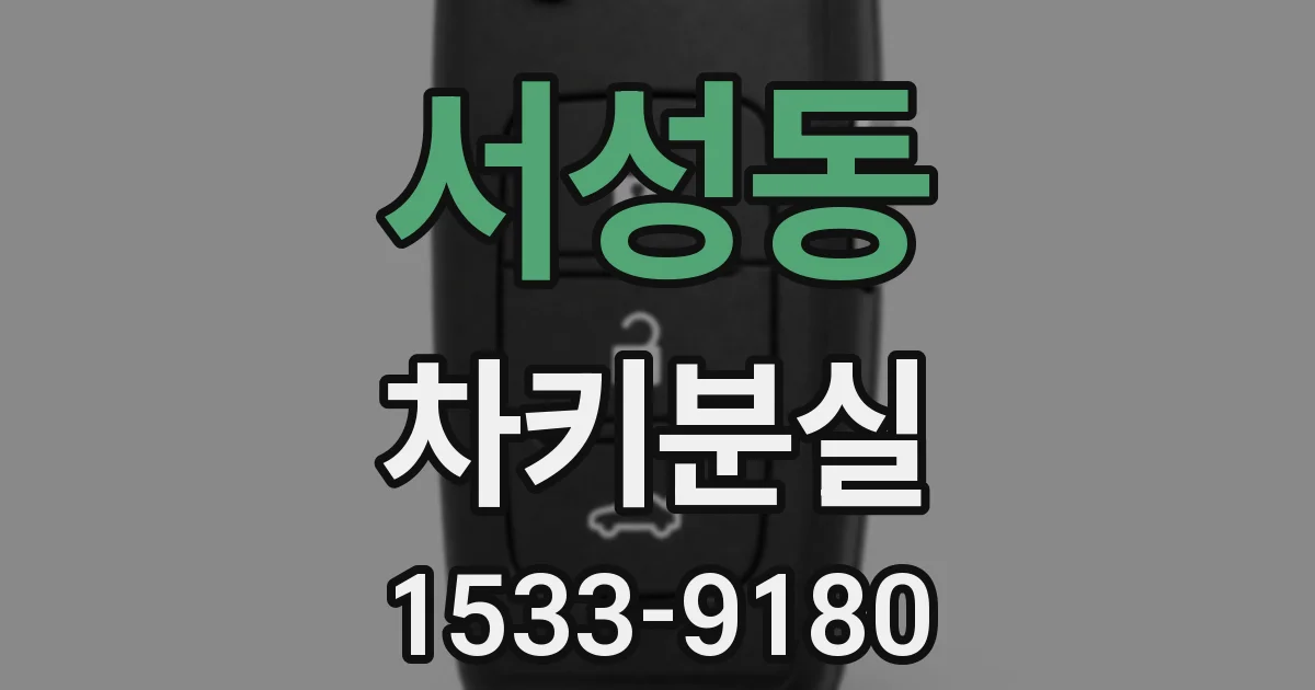 서성동 차키분실